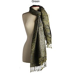 Mystic Clothing Green Paisley Pashmina 