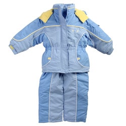 Big Chill Infant Girl's 2-piece Blue Microfiber Snowsuit