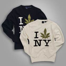Hickey Men's 'I Hemp NY' Cashmere Sweater