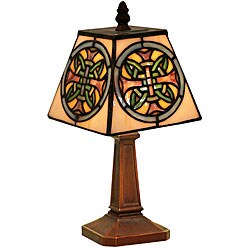 Tiffany-style Mission Iris Accent Lamp