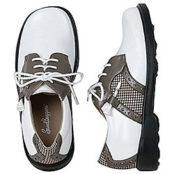 Sandbaggers Women's Carly Houndstooth on White Shoes
