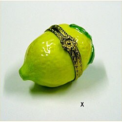 Limoges Hand-painted Lemon Keepsake Box