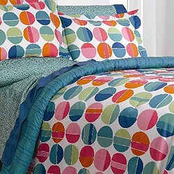Vega Modern Circles Cotton Queen Bedding Ensemble