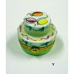 Limoges Hand-painted Birthday Cake Box