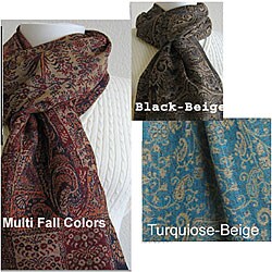 Set of 3 Wool Jacquard Jamawar Shawls (India)