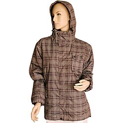 Pulse Women's Plaid Coffee Snowboard Jacket