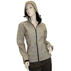 Pulse Women's Plaid Hoodie Soft Shell Jacket