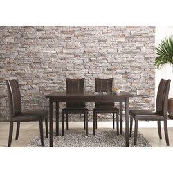 Eveleen Brown 5-piece Dining Table and Chair Set