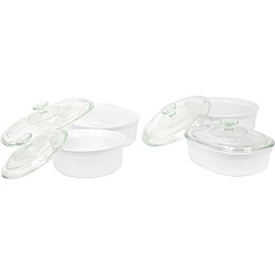 CorningWare French White 8-piece Bakeware Set