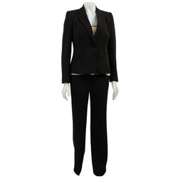 Nine West Women's Ruffle Cami 3-piece Pant Suit