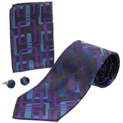 Boston Traveler Men's Geometric Tie Gift Set