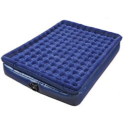 Flocked Pillowtop Air Bed with Rechargeable Pump