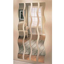Set of Four Wave Strip Mirrors