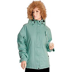 Pulse Women's Mint Pinstripe Snowboard Jacket