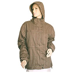 Pulse Women's Cocoa Striped Snowboard Jacket
