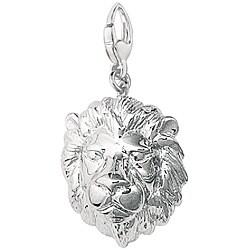 Sterling Silver 'Lion Head' Charm