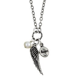 Charming Life Sterling Silver 'Angels Among Us' Charm Necklace
