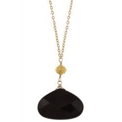 Charming Life 14k Goldfill Black Onyx Briolette Necklace