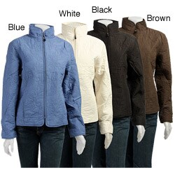 Nina Capri Women's Quilted Microfiber Jacket