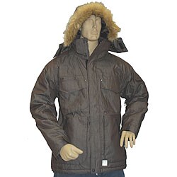 Pulse Men's Brown Herringbone Snowboard Jacket