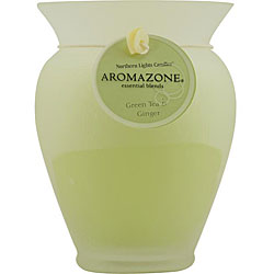 Green Tea and Ginger Essential Blend 4x3-inch Vase Candle