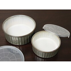 Sango Concepts Avocado 2-piece Storage Bowl Set