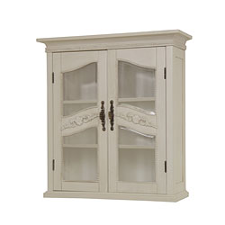 Cambridge Antique Ivory Wall Cabinet