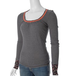 Scrapbook Long Sleeve Waffle Knit Top
