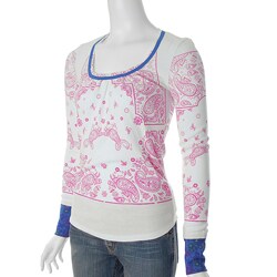 Scrapbook Long-sleeve Waffle-knit Shirt