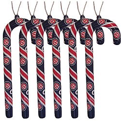 Chicago Cubs Candy Cane Ornament Set