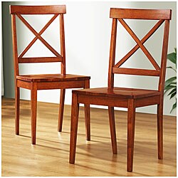 Raven X-back Walnut Dining Chairs (Set of 2)