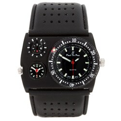Paul du Pree Men's Dual Time Compass Watch