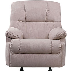 Khaki Microfiber Rocker Recliner Chair