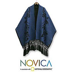 Alpaca Wool 'Seductive' Reversible Shawl (Peru)