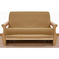 Full-size Plush Caramel Futon Cover 