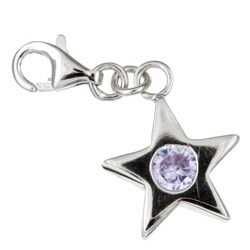 Sterling Essentials Sterling Silver Cubic Zirconia Star Charm