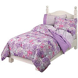 'Butterfly Flourish' Twin-size Bed in a Bag with Sheet Set