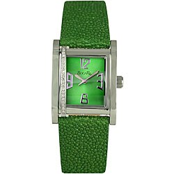 Bocara Diamonds Women's Green Stingray Strap Watch