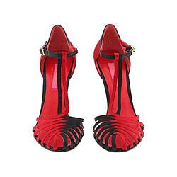 Betsey Johnson Kell Black/Red Satin