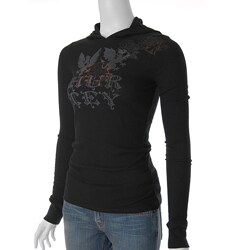 Hurley Juniors Long-sleeve Waffle Knit Hoodie