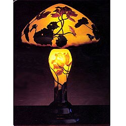 Tiffany-style Galle Clematis Lamp