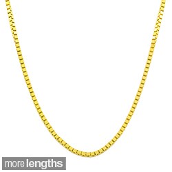 14k Yellow Gold 18-inch Box Necklace