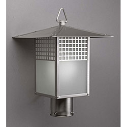 Brushed Nickel Outdoor Post-head Light