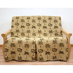 Full-size Desert Palm Skirted Futon Slipcover 