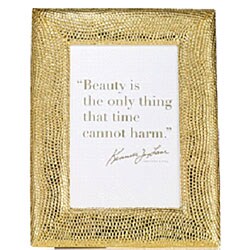 Kenneth Jay Lane Gold Snake Skin Picture Frame