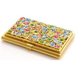 Kenneth Jay Lane Multi-stone Business Card Case