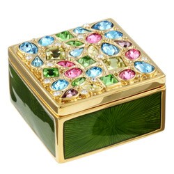 Kenneth Jay Lane Multi-stone Trinket Box