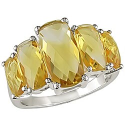 Sterling Silver and Citrine Ring