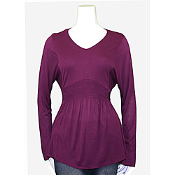 Ashley Judd Junior's Purple Long-sleeve Top
