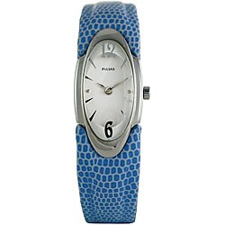 Pulsar Women's Blue Leather Strap Watch
